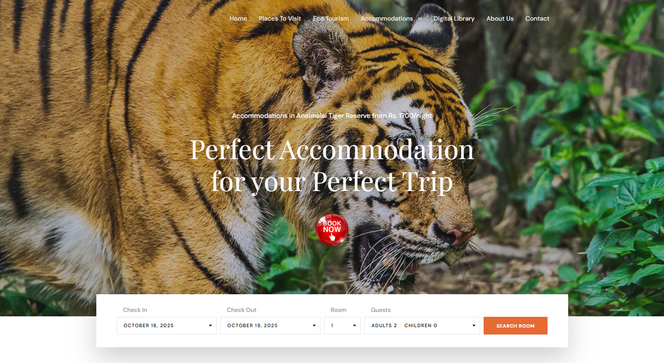 Developer of Anamalai Tiger Reserve Booking Site
